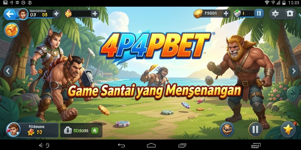 Screenshot utama 4P4PBET menampilkan gameplay santai yang seru.