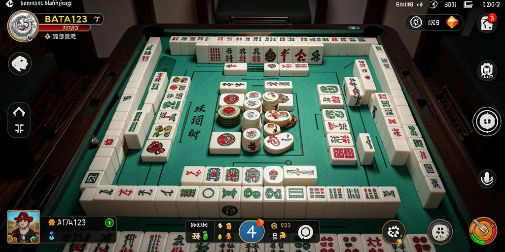 Screenshot BATA123 menunjukkan gameplay Mahjong yang seru dan menantang.