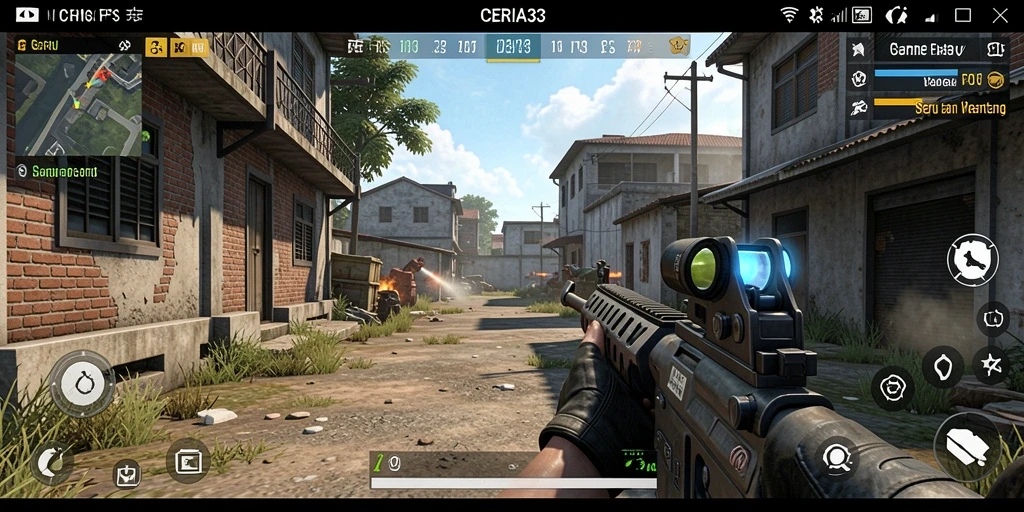 Gameplay seru dari CERIA33 dengan aksi tembak-tembak yang mendebarkan.