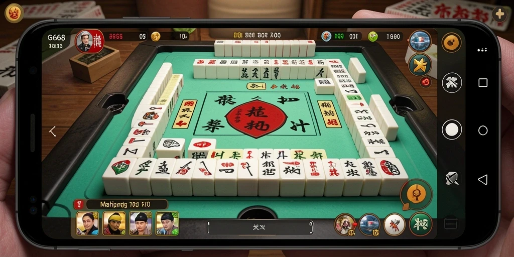 Screenshot G668 menampilkan gameplay menarik dan penuh warna Mahjong.