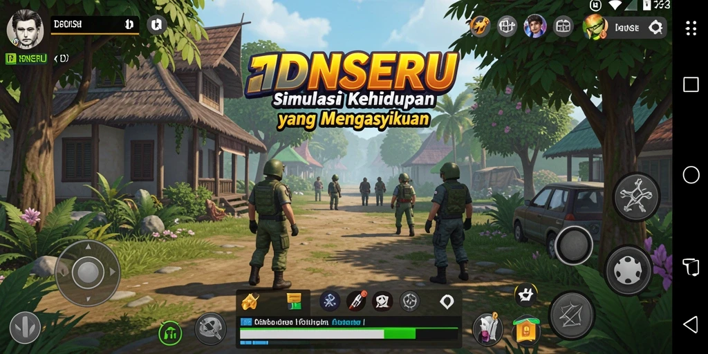 Tampilan seru gameplay IDNSERU dengan simulasi kehidupan yang realistis.