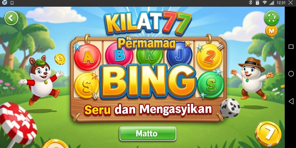 Screenshot gameplay KILAT77 yang menampilkan suasana Bingo yang seru.