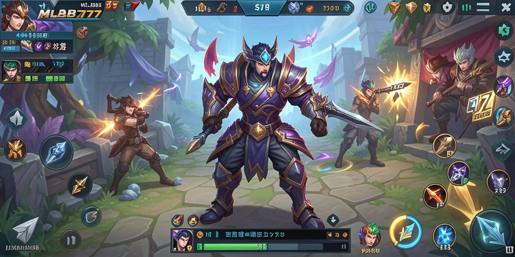 Tampilan gameplay seru MLBB777 yang penuh aksi arcade.