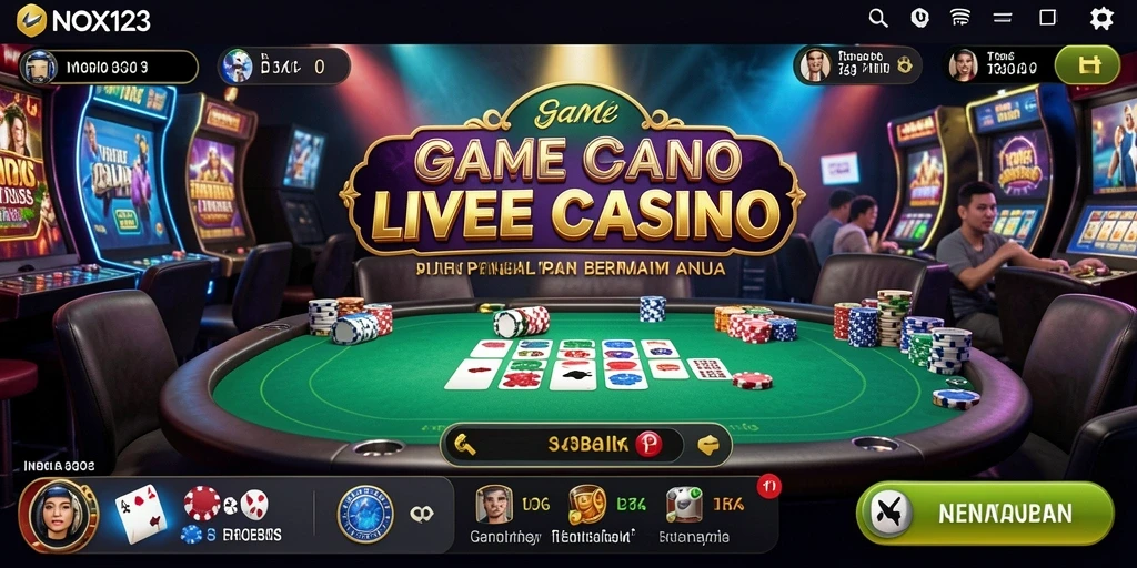 Tampilan menarik dari gameplay Live Casino di NOX123.