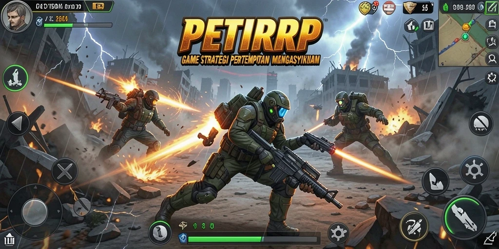 Tampilan gameplay seru di PETIRRP dengan strategi mendalam.