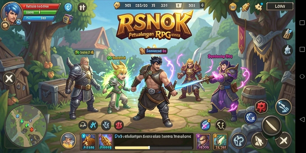 Screenshot gameplay RSNOK menampilkan pertarungan yang menegangkan.