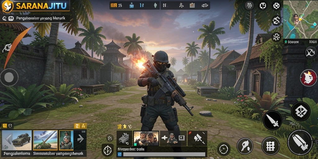 Tampilan menarik dari gameplay SARANAJITU yang interaktif.